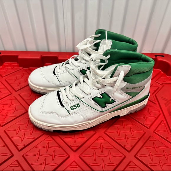 New Balance 650 White/Green/Grey High Tops Mens size 13 - Picture 3 of 4